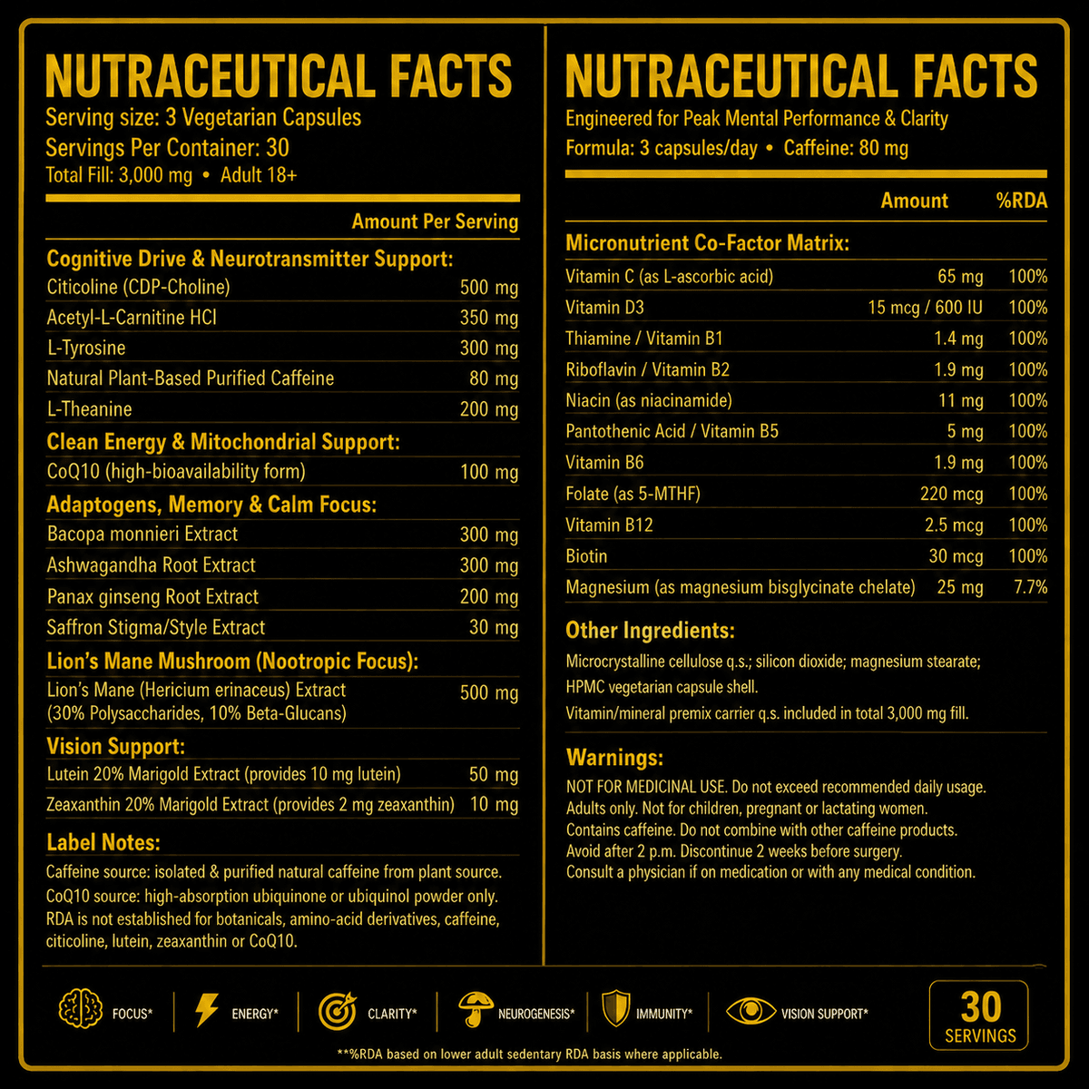 How to read a nootropic supplement label in India