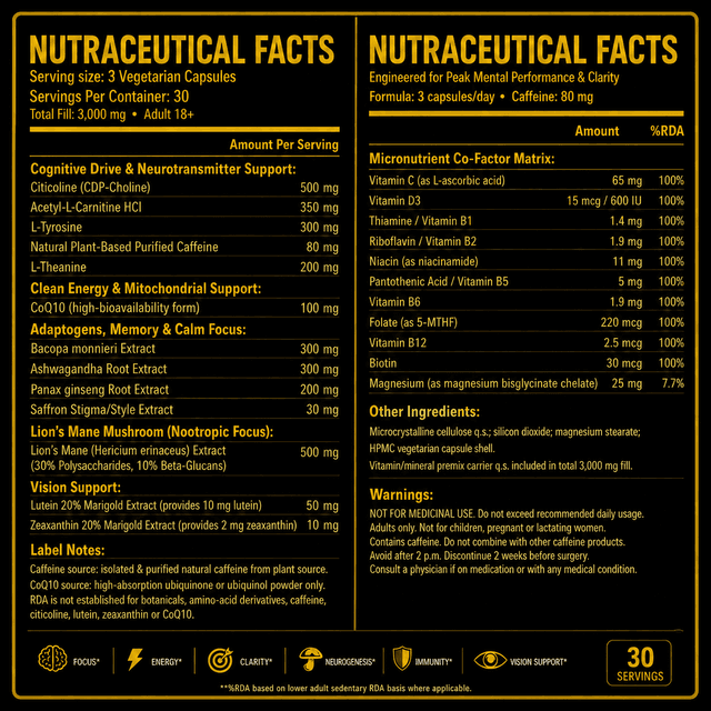 How to read a nootropic supplement label in India